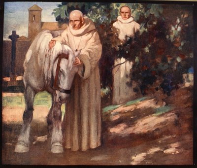 San Columba, ilustración de "The Mighty Army" de Winifred M. Letts, pub. 1912 (litografía en color) de Stephen Reid