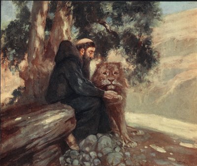 San Jerónimo y el León, ilustración de 