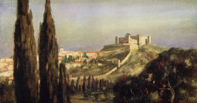 Spoleto, la cuna de San Benito (litografía en color) de Stephen Reid