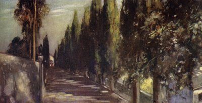 La Avenida del Encuentro, San Miniato (litografía en color) de Stephen Reid