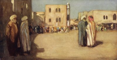 La plaza del mercado, Belén (litografía en color) de Stephen Reid