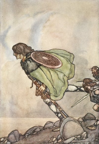 Lo corrieron por la colina y el avión, ilustración de 