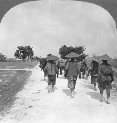 Rumbo a China desde Bhamo, Birmania, 1908 de Stereo Travel Co