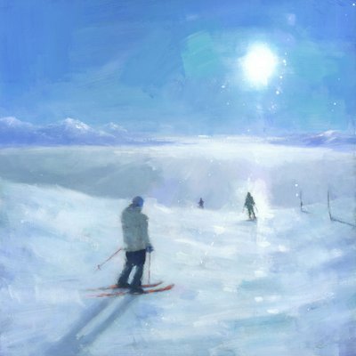 Esquí en Sunny Mountain de Steve Mitchell