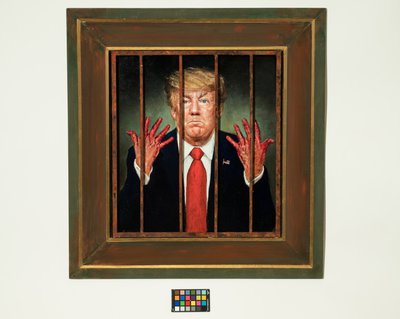 Trump Convicted, 2020 (óleo sobre panel) de Steven Skollar