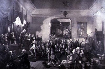 La Inauguración de Robert Burns (1759-96) como Poeta Laureado en la Logia, Canongate, Edimburgo de Stewart Watson
