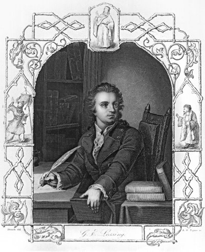 Gotthold Ephraim Lessing (1729-1781) grabado por Albert Henry Payne de Storck