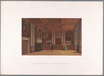 Vista del interior del Salón del Consejo, en la Cámara del Conde
Sala del Consejo de la Corte de Holanda (título en el objeto) de Stortenbeker and Heijligers