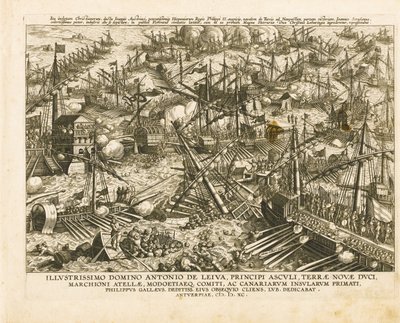 La batalla de Lepanto el 7 de octubre de 1571, ca 1578 de Stradanus