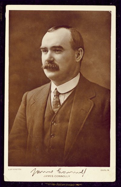 James Connolly (1868-1916) fotografiado por Lafayette, Dublín, c.1910 (foto sepia) de Studio Lafayette