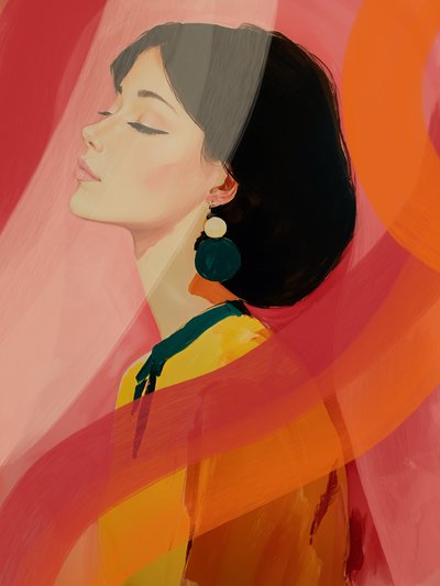 Retrato de serenidad colorida de Studio Palette