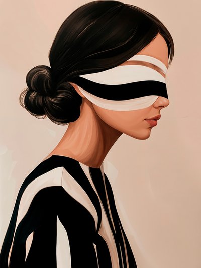Elegante mujer con los ojos vendados de Studio Palette