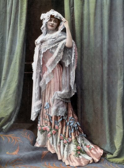 La comediante francesa Marcelle Lender foto de Reutlinger del periódico francés "Le Theatre" 1 de agosto de Studio Reutlinger