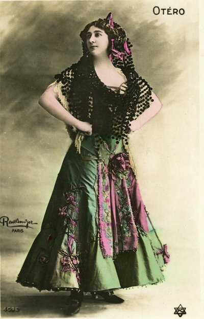 La bella Otero, postal de principios del siglo XX de Studio Reutlinger