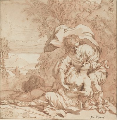 Procris y Céfalo (?) de Studio of Simon Vouet