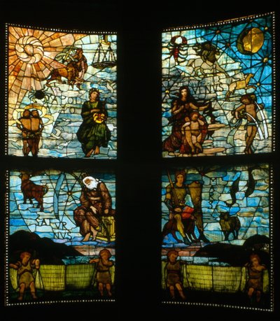 Ventanas de vidrio Tiffany de Studios Tiffany