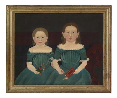 Mary y Elizabeth Hathaway, c.1849 (óleo sobre lienzo) de Sturtevant J. Hamblin