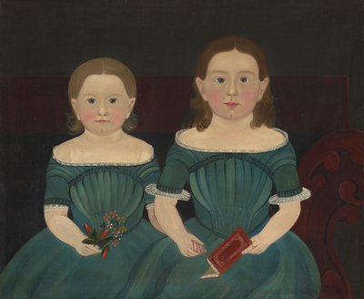 Mary y Elizabeth Hathaway, c.1849 (óleo sobre lienzo) de Sturtevant J. Hamblin