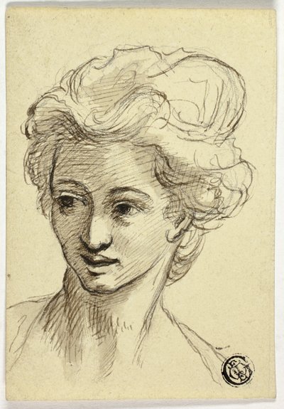Cabeza de Mujer, Girando a la Izquierda de Style of Angelica Kauffmann