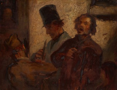 Músicos callejeros de Style of Honoré Victorin Daumier.