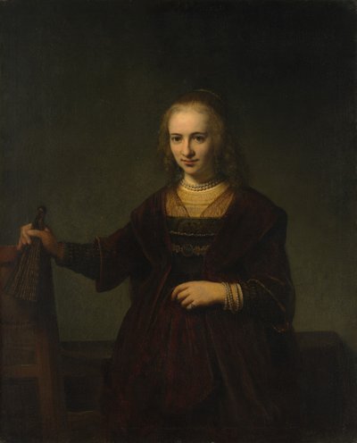 Retrato de una mujer de Style of Rembrandt
