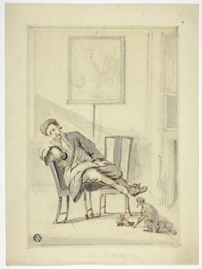 El deportista cansado de Style of William Hogarth