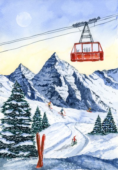 Esquí de montaña en invierno de Suchi Deb