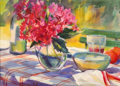 Mesa de jardín francesa, 1999 de Sue Wales