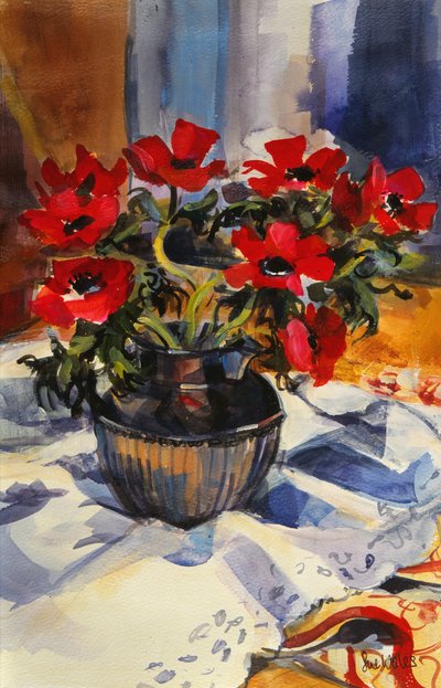 Anémonas rojas, 1994 de Sue Wales