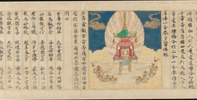 Puerta Universal, Capítulo 25 del Sutra del Loto, fechado en 1257 de Sugawara Mitsushige