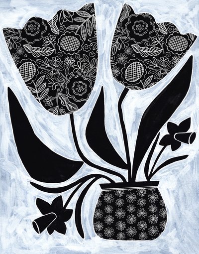 Flores populares estampadas de Susan Black