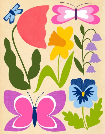 Mariposas del jardín primaveral de Susan Black