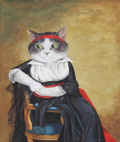 Ilustración de ¡Gatos en abundancia! Compendio de gatos cultos (pub. 2015) de Susan Herbert