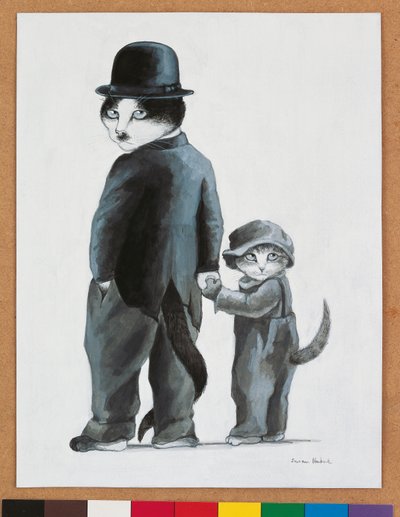 Ilustración de ¡Gatos en abundancia! Compendio de gatos cultos (pub. 2015) de Susan Herbert