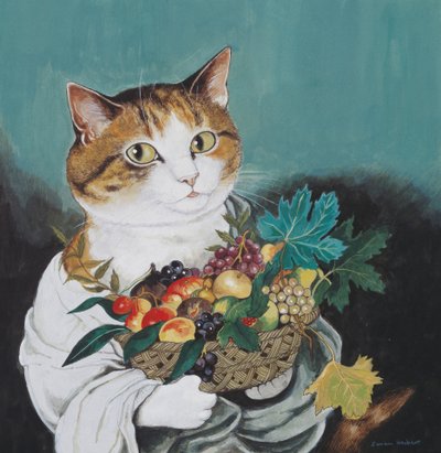 Ilustración de ¡Gatos en abundancia! Compendio de gatos cultos (pub. 2015) de Susan Herbert