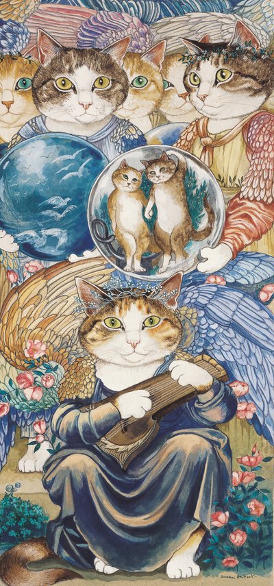 Ilustración de ¡Gatos en abundancia! Compendio de gatos cultos (pub. 2015) de Susan Herbert