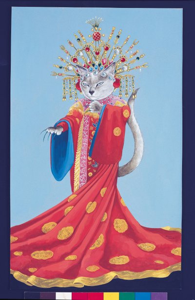 Ilustración de ¡Gatos en abundancia! Compendio de gatos cultos (pub. 2015) de Susan Herbert