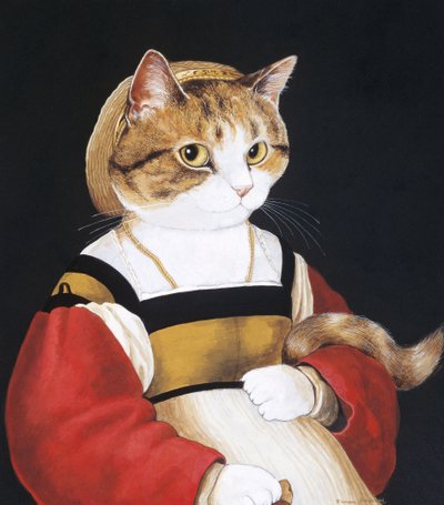Ilustración de ¡Gatos en abundancia! Compendio de gatos cultos (pub. 2015) de Susan Herbert