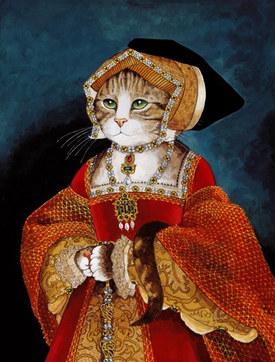 Ilustración de ¡Gatos en abundancia! Compendio de gatos cultos (pub. 2015) de Susan Herbert