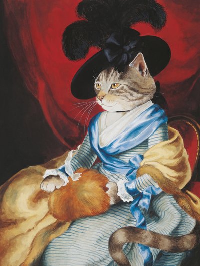 Ilustración de ¡Gatos en abundancia! Compendio de gatos cultos (pub. 2015) de Susan Herbert