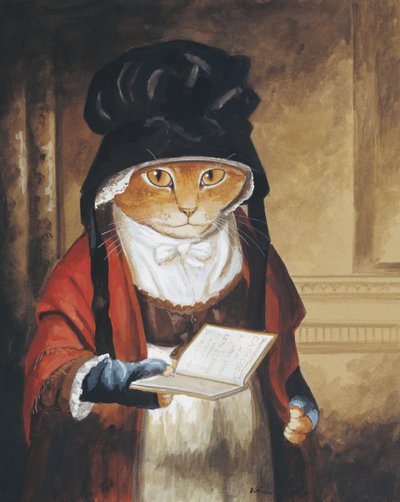 Ilustración de ¡Gatos en abundancia! Compendio de gatos cultos (pub. 2015) de Susan Herbert
