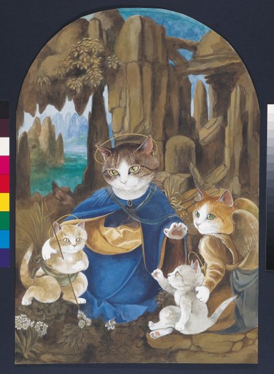 Ilustración de ¡Gatos en abundancia! Compendio de gatos cultos (pub. 2015) de Susan Herbert