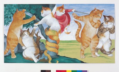 Ilustración de ¡Gatos en abundancia! Compendio de gatos cultos (pub. 2015) de Susan Herbert