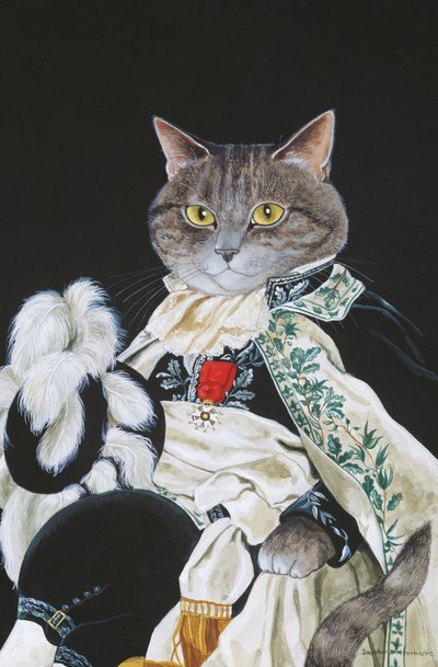 Ilustración de ¡Gatos en abundancia! Compendio de gatos cultos (pub. 2015) de Susan Herbert
