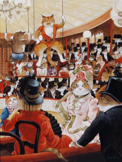 Ilustración de ¡Gatos en abundancia! Compendio de gatos cultos (pub. 2015) de Susan Herbert
