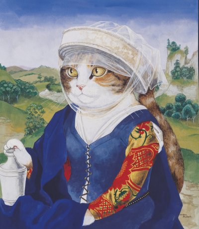 Ilustración de ¡Gatos en abundancia! Compendio de gatos cultos (pub. 2015) de Susan Herbert