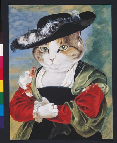 Ilustración de ¡Gatos en abundancia! Compendio de gatos cultos (pub. 2015) de Susan Herbert