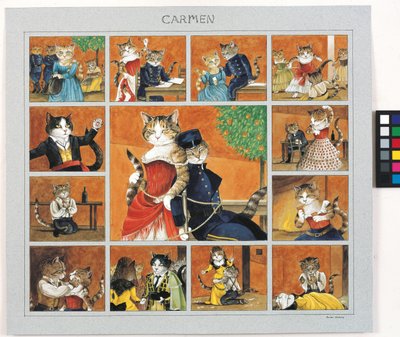 Ilustración de ¡Gatos en abundancia! Compendio de gatos cultos (pub. 2015) de Susan Herbert
