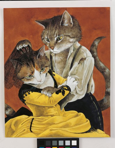 Ilustración de ¡Gatos en abundancia! Compendio de gatos cultos (pub. 2015) de Susan Herbert