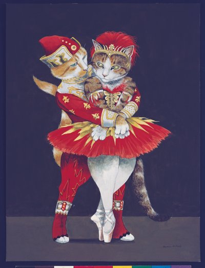 Ilustración de ¡Gatos en abundancia! Compendio de gatos cultos (pub. 2015) de Susan Herbert